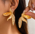 Golden Leaf Elegance Earrings