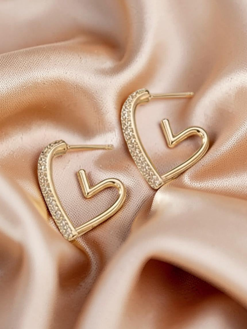 Golden Curve Pavé Ear Cuffs